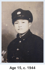 Taniguchi Sumiteru, Age 15, c. 1944